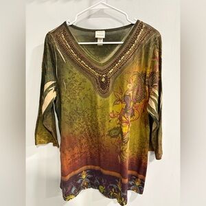 Venezia Multicolor Embellished Tunic